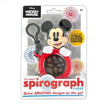 Spirograph Cyclex Clip Mickey Mouse - Disney - The Easy Way to Make Countless Amazing Designs - Rotating Stencil Wheel - Travel 