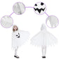 Eozy White Ghost Costume Kids Girls Halloween Scary Cosplay Fancy Dress 4 Years