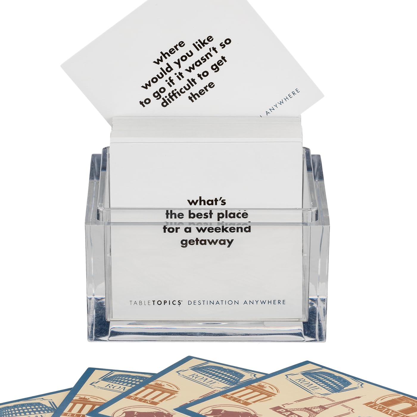 Tabletopics Destination Anywhere - 135 Conversation Cards About Travel & Vacations, Bond Over Similar Experiences & Dream Up Ideas For New Journeys