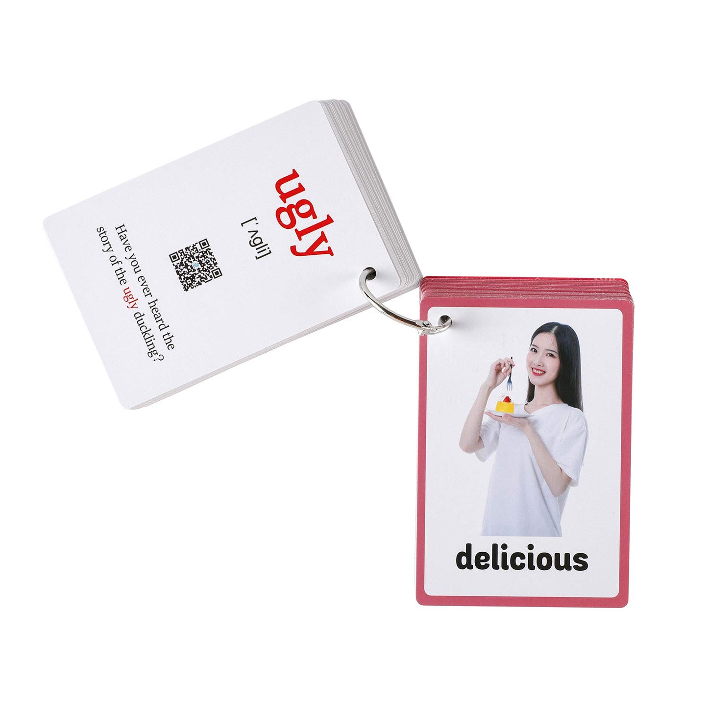 Fielddream 49Pcs Adjectives Toddlers Flash Cards With Pictures Baby Learning Games Toys Education Flashcards For Kids Classroom Kindergarten Preschoolers Gifts