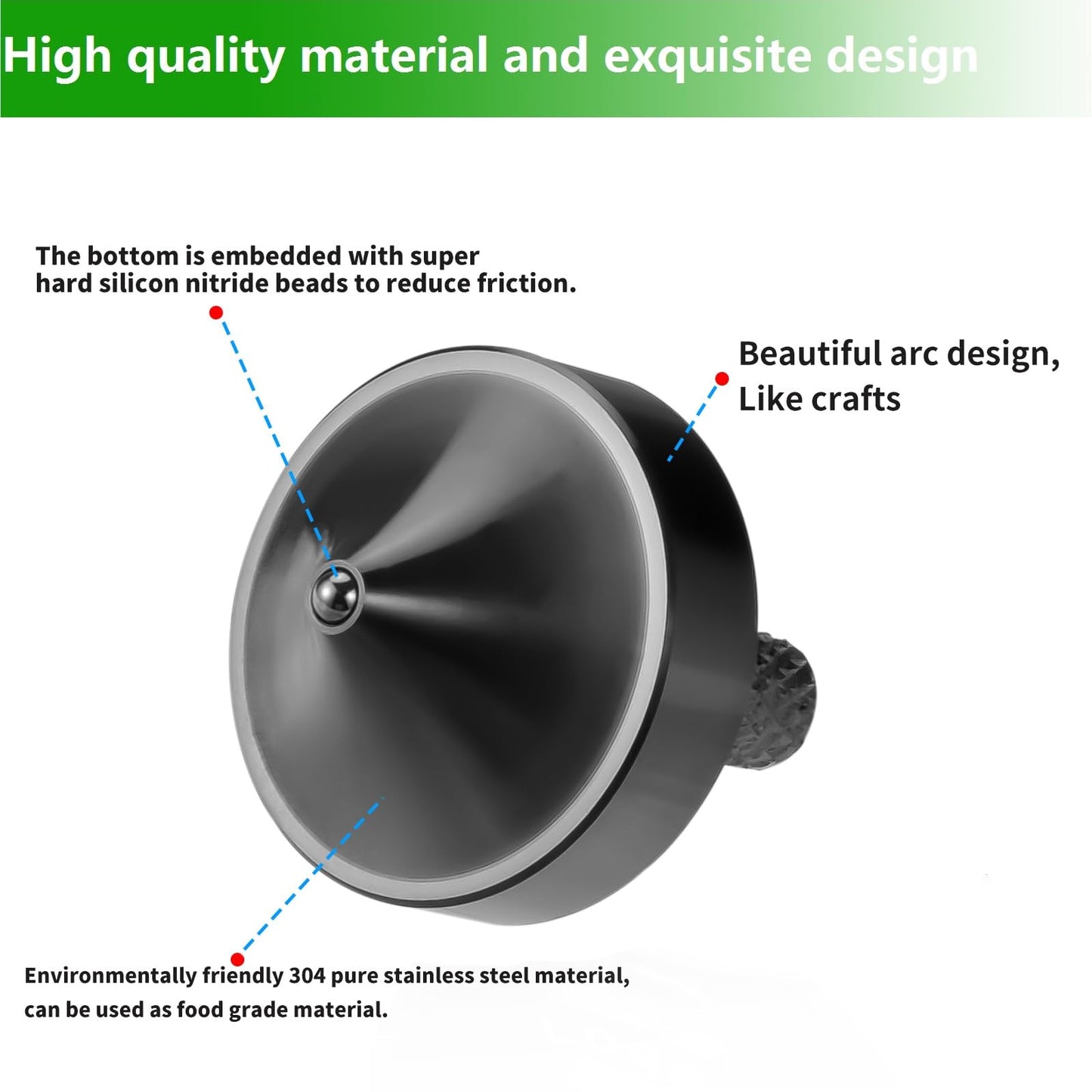 CHEETOP Stainless Steel Spinning Top  Precision Mini Desktop Gyroscope  Kill Time Reduce Stress ADHD Toys  Perfect Balance Gyro (3PCS Black+Silver+Iridescent Style 3)