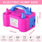 Electric Balloon Pump, Portable Dual Nozzle Balloon Blower Inflator With Balloons Tying Tools For Balloon Decoration Weddings Bi