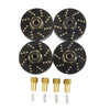 XSYGO 4pcs 13g Brass Wheel Weights with 7mm Wheel Hex Hub Extended Wheel Hubs Adapter for Axial SCX24 AXI90081 AXI00001 AXI00002