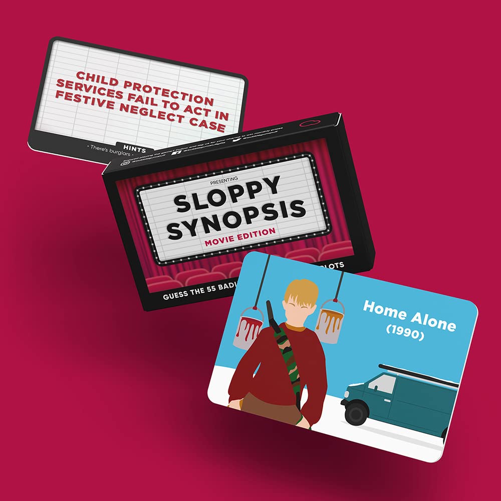 Bubblegum Stuff Sloppy Synopsis Card Game - Badly Described Movies Quiz Game - 55 Flashcards 4.9-Inch X 3.2-Inch (12.5 X 8.1 Cm) - Suitable For Family, Kids, Teenagers & Adults