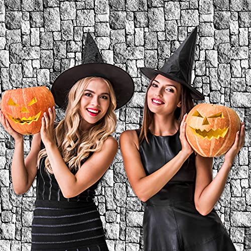 Stone Wall Tablecloths, Medieval Themed Party Decorations Supplies Disposable Plastic Brick Stone Tablecloth Castle Brick Wall Table Covers For Halloween Birthday Party Favors(108 X 54 Inch, 6 Pack)