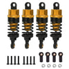 Aluminum Oil Filled RC Shock Absorber 55mm for Tamiya Tt-01 Mf-01x 1/10 RC Car Upgrade Part 4 pcs/set(Yellow)