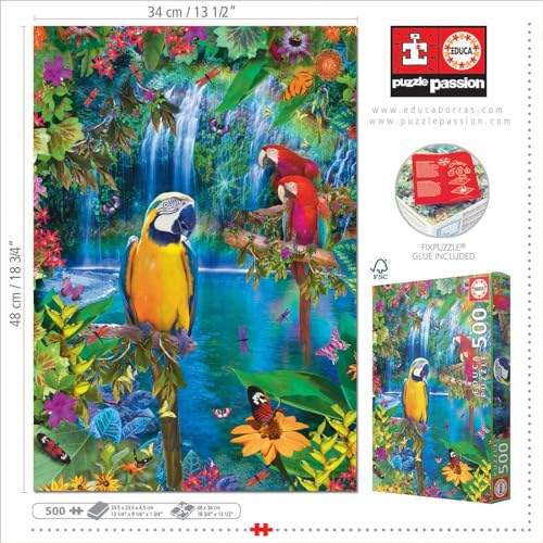 Puzzle Passion Educa Bird Tropical Land Puzzle (500 Piece)