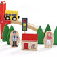 HYPERLIVING Wooden Train Set for Toddler  39 Pcs Wooden Train Track Fits Thomas  Brio  Chuggington  Melissa and Doug - Expandable  Changeable- Train Toy for 3 4 5 Year Old Boys Girls