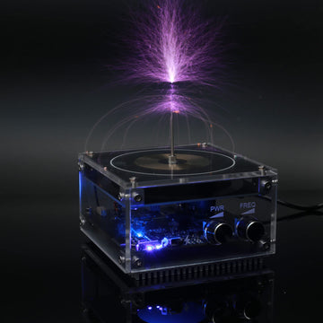 Bluetooth-Compatible Musical Tesla Coil, Pemenol Touchable Artificial Lightning Spark Gap Arc Generator Desktop Decoration Arc Plasma Science Teaching Experiment Model For College High School