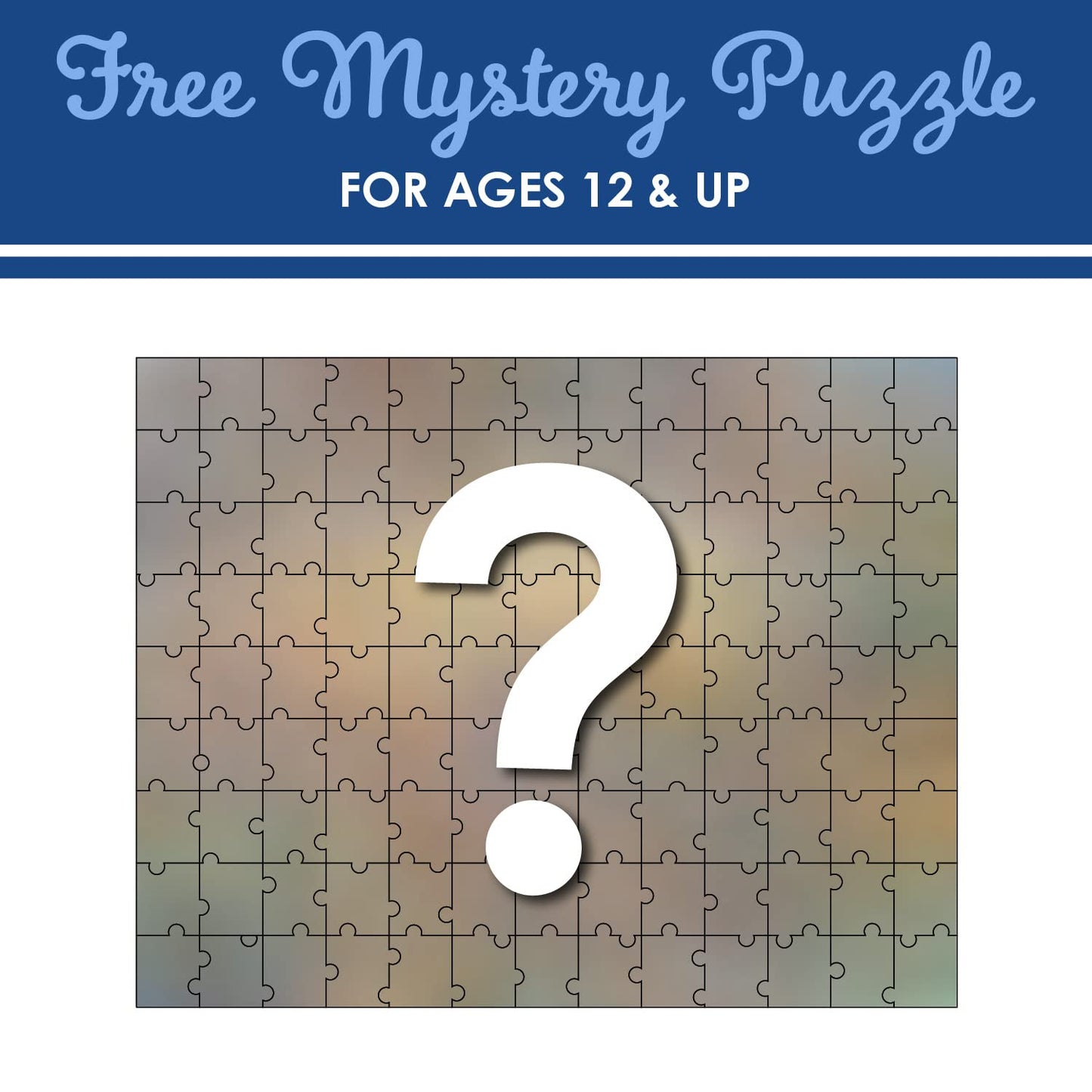 White Mountain Puzzle Sorter & Mystery Puzzle - Cardboard, Model 1084PZ