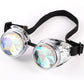 Kaleidoscope Goggles For Raves Trippy Psychedelic Steampunk Glasses With Rainbow Prism Diffraction Crystal Lenses
