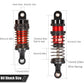 RcThjia 72mm Shocks Oil Shock Absorber RC Shock Absorber Damper Set for 1/12 1/14 1/16 Scale RC Cars WLtoys 144001, 124019, 1240