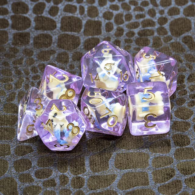 Sage's Portal Animal Familiars Resin DND Dice Set Polyhedral Dice Set for Dungeons and Dragons RPG Pathfinder Tabletop TTRPG (Te