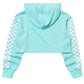 Perfashion Girls Crop Top Hoodie Cropped Sweatshirts Plaid Long Sleeve Hoodie Mint 10T 11T
