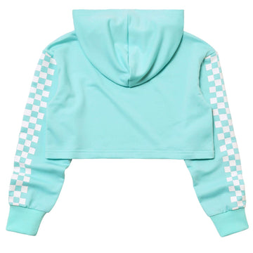 Perfashion Girls Crop Top Hoodie Cropped Sweatshirts Plaid Long Sleeve Hoodie Mint 10T 11T