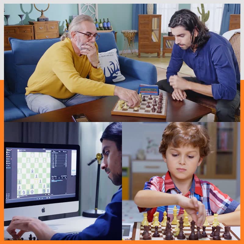 Chessnut Air Electronic Chess Set - Handcrafted Wooden Board, AI Adaptive, 33x33cm, Model CA100