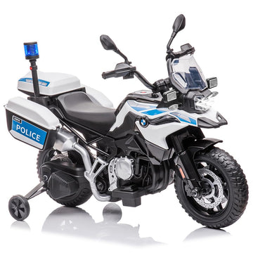 Ride On Police Motorcycle, 12V 7Ah Licensed Bmw Kids Motorcycle For Toddlers With 2 Speeds, Led Headlights, Spring Suspension, M