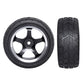 CrazyHobby Preglued On-Road Tires and Wheels Aluminum Wheel Rims 12mm Hex Hub for 1/10 Traxxas 4Tec HPI RS4 Tamiya TT01 TT02 HSP