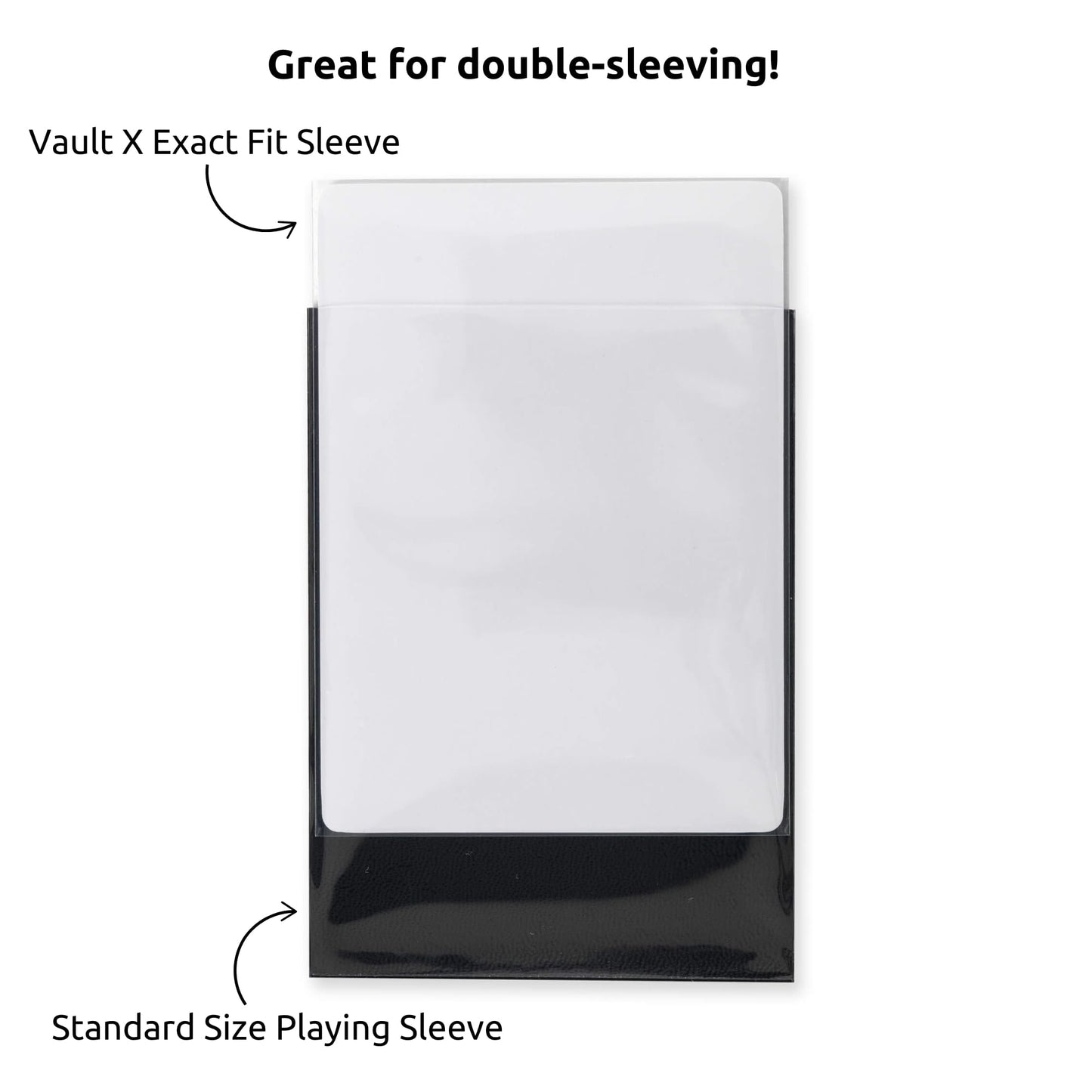 Vault X Exact Fit Trading Card Sleeves, Soft, High Clarity, Perfect Fit Inner Sleeves, Collectible Card Games, Sports, Tcg (500