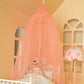 Minamzee Dollhouse Bed Curtain, 1/12 Miniature Bedroom Accessories, Dollhouse Furniture Curtain Decor(Pink)
