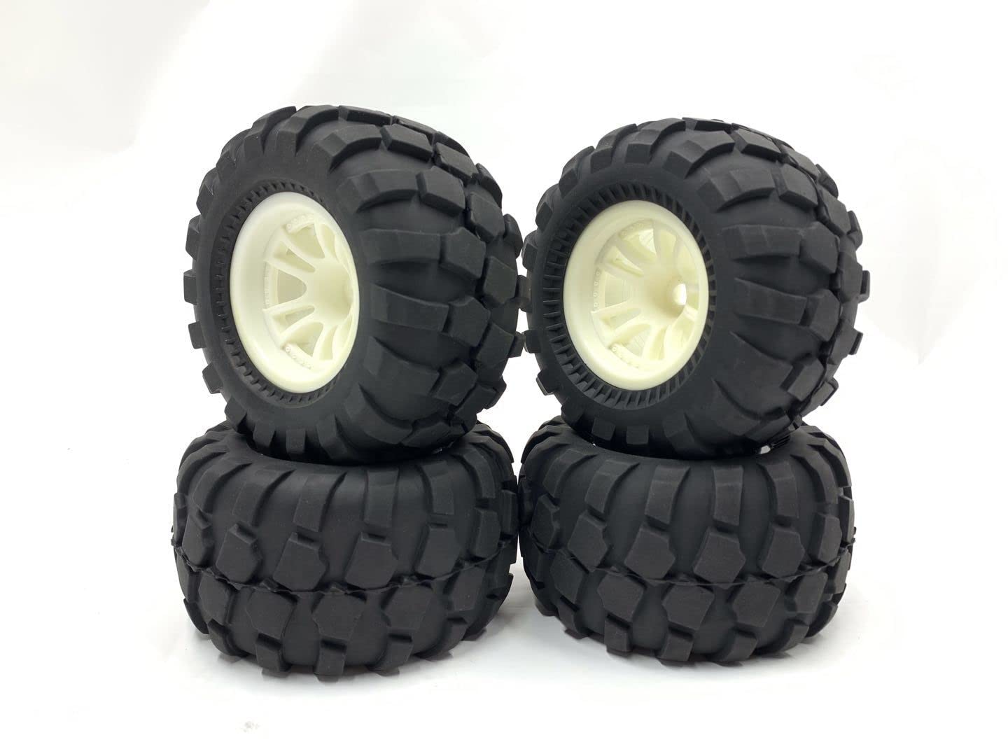 KR2023MT04 1/10 1/12 Scale T MAXX E MAXX MT Flux Truck/Shore Course Wheels/Tires Set(135MM X 68MM) HEX 12MM FITS FSR FMS RGT VRX