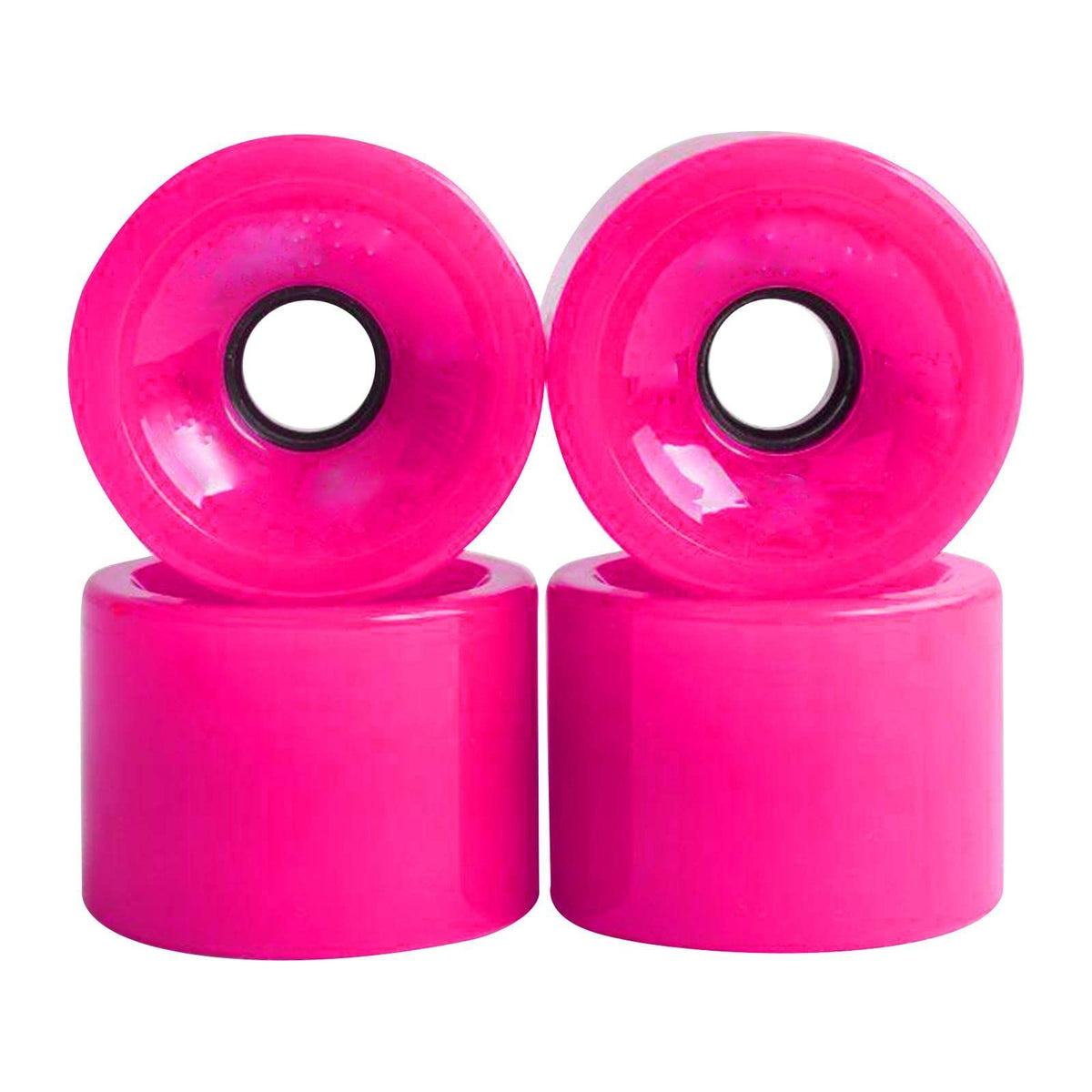 UJEAVETTE 4Pcs Skateboard Wheels Set Replacement PU Roller 78A Longboard Parts Purple