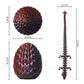 3D Printed Dragon Egg,Fidget Toy For Birthday, Executive Desk Toys For Adults And Kids (Black Red)