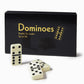 Chh Black/Cream Color Double 6 Jumbo Size Domino Tiles – Premium Set Of 28 Ivory Dominoes – Classic Family Game In Cardboard Box