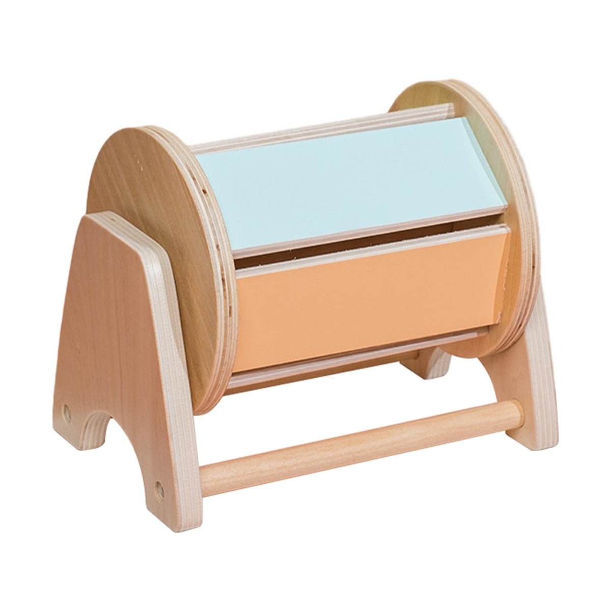 Atorse Montessori Rotating Drum Wooden Rolling Drum For Toddlers Infant 612 Months