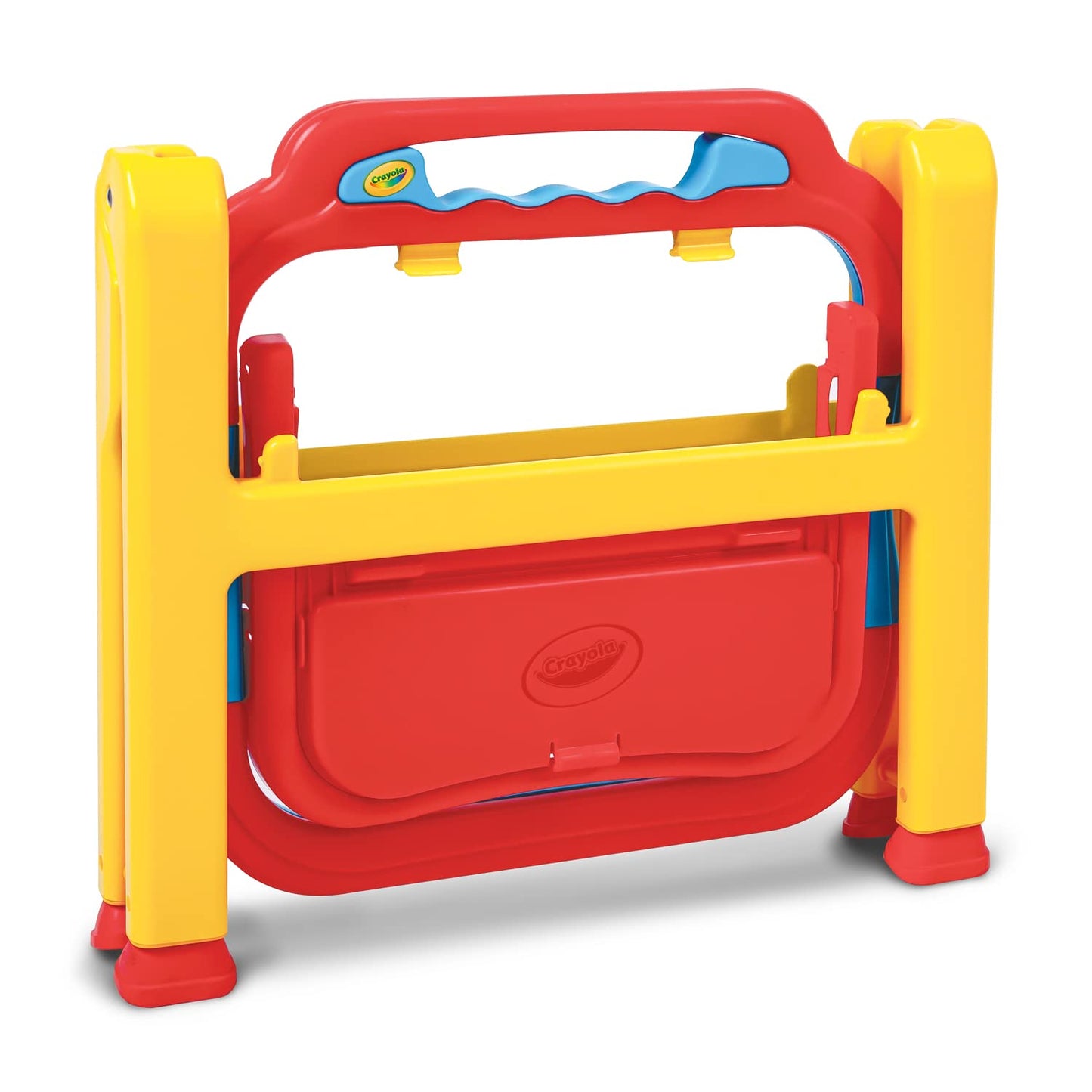 Crayola Transparent Easel Art Station – Weather Resistant, Easy Clean – Includes Paint Supplies – Model 5105-02 – Red, Blue, Yellow