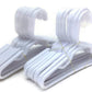 24 White Plastic Hangers(2 Dozen) Fits 18 Inch Dolls Clothes 18' Doll Clothing