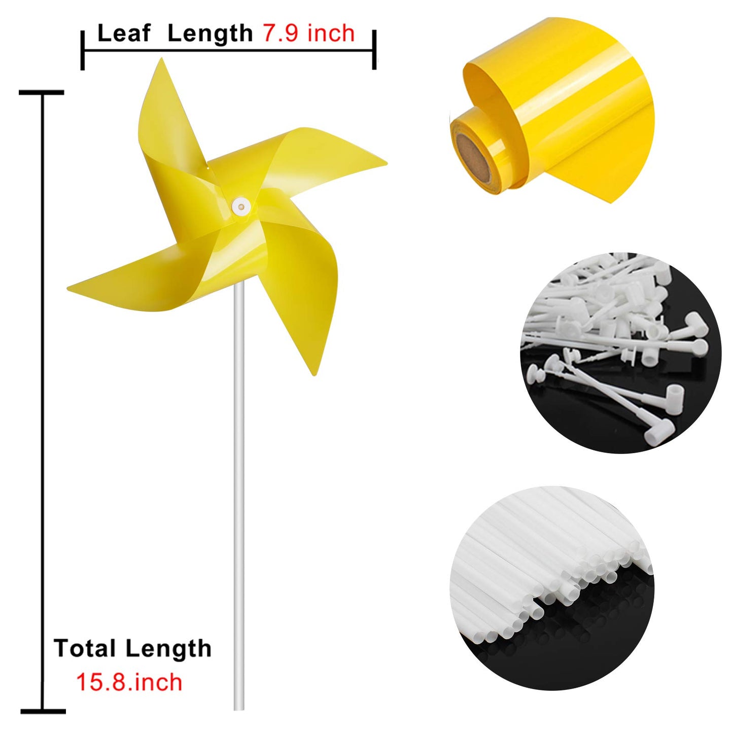 Tsocent 50 Pcs Pinwheels, Wind Spinners And Party Favors Gifts For Kids, Outdoor Decorational Pinwheels For Yard And Garden (Dar
