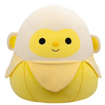 Squishmallows Original 24-Inch Banana Monkey Plush - Jumbo Soft Toy by Jazwares, Perfect for Collectors and Kids