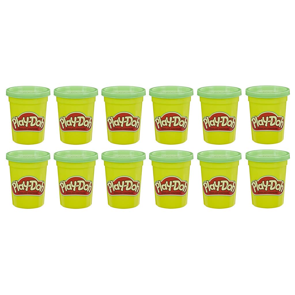 PLAY-DOH E4828F02 Bulk 12-Pack of Green Non-Toxic Modelling Compound, 4-Ounce Cans, Multicolour