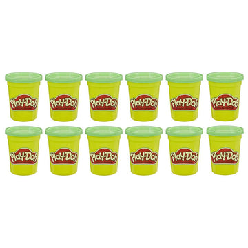 PLAY-DOH E4828F02 Bulk 12-Pack of Green Non-Toxic Modelling Compound, 4-Ounce Cans, Multicolour
