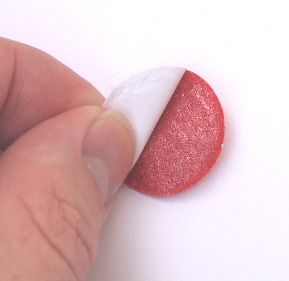 Playfully Ever After 1 Inch Red 100pc Felt Circle Stickers