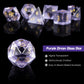 D&D Dice DNDND 7 Piece Zircon Glass Dice Set with Great Gift Box for Dungeons and Dragon DND Tabletop Game (Purple Glass with Go