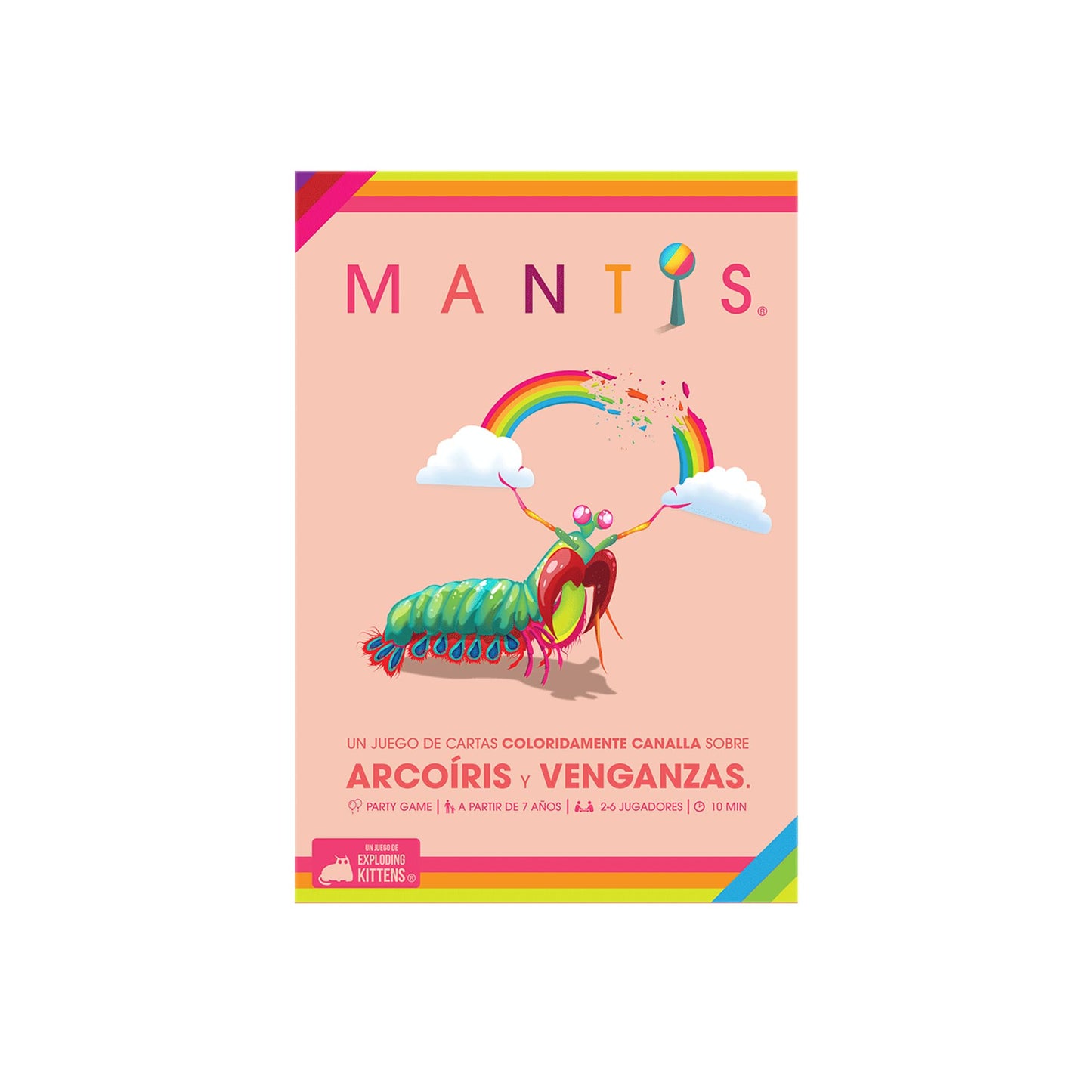 Mantis De Exploding Kittens - 2-6 Jugadores - Edades 7+ - 10 Minutos Para Jugar - Juego De Cartas Despiadado, Ideal Para Fiestas