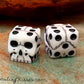 Sterling Kisses Skull Dice - Pair of Skull Shaped 6 Sided Dice