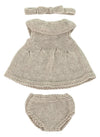 Miniland Clothes for Dolls 12 5/8'' Knitted Outfit Dress & Headband - ECO, Made in Spain, Quality, Role Play, Educational