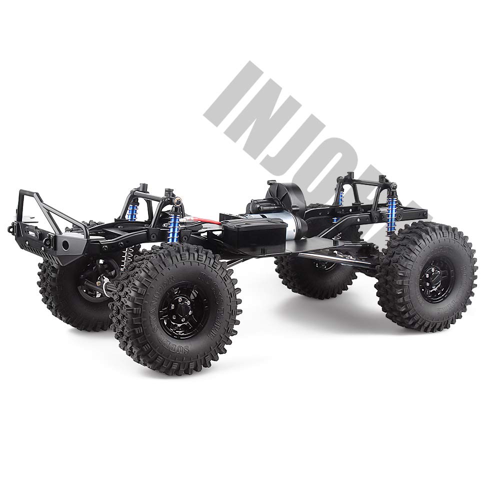 INJORA RC Frame Chassis Assembled Frame Chassis for 1/10 RC Crawler SCX10 II 90046 90047 (with Wheels)