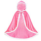 Century Star Girl Fur Princess Cape With Hood Girls Cloak For Little Girls Christmas Pink 4-5 Years
