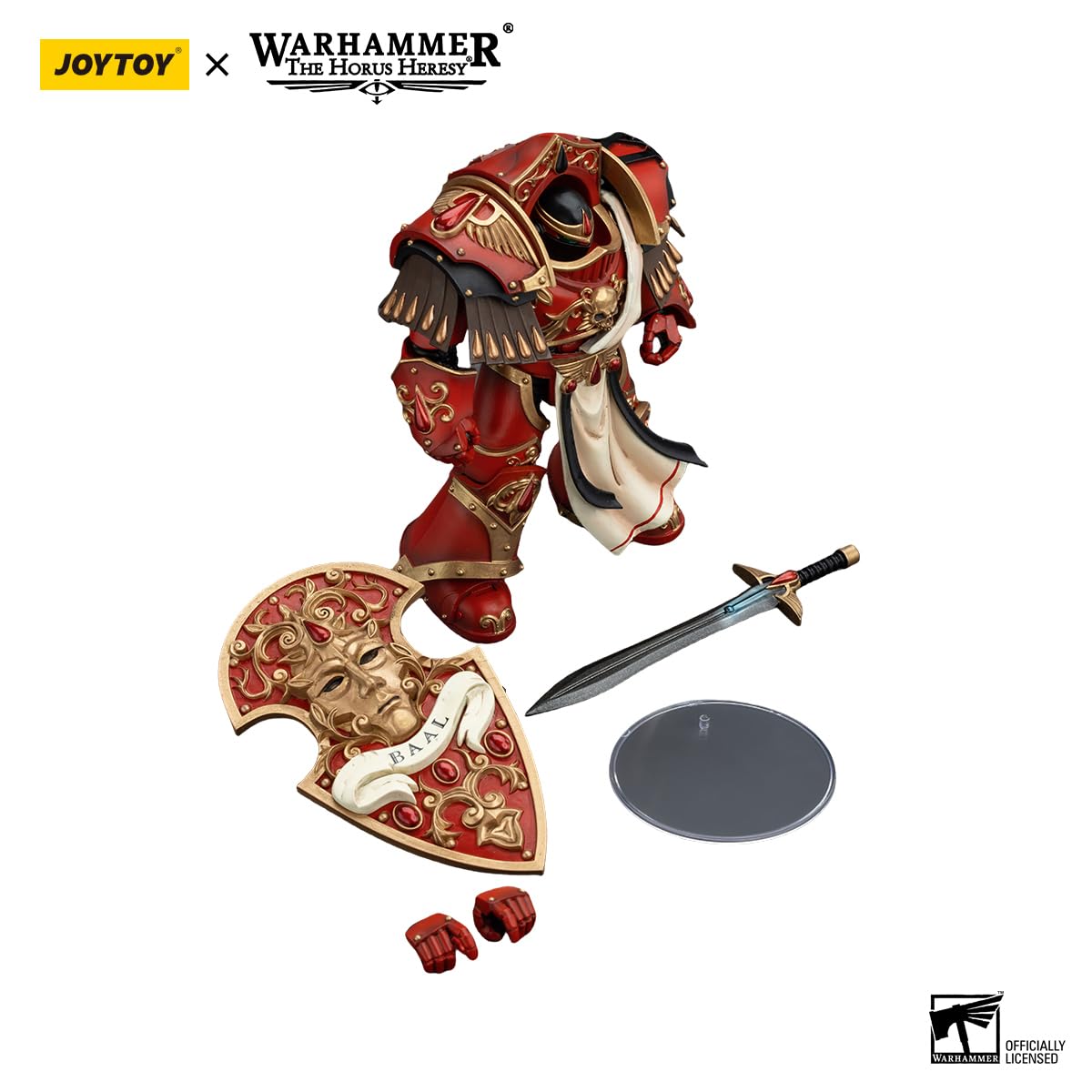 JOYTOY Warhammer The Horus Heresy Blood Angels Crimson Paladins Squad Crimson Paladin 2, 1:18 Scale Action Figure Mecha Joy Toy