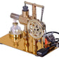 Hot Air Stirling Engine Motor Model Stirling Engine Kit  Single-Cylinder Metal Stirling Engine External Combustion Engine Motor DIY Hot Air Engine Gift of Air for mature-themeds Desktop Educational Toy (A)