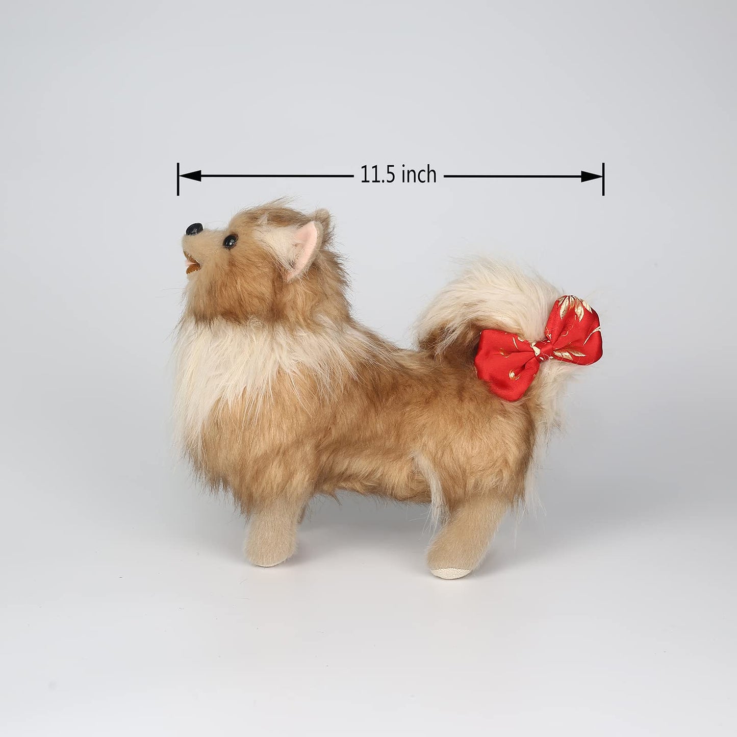 Cu-Mate 11.5 Inch- Pomeranian Puppy Toys Dog -Plush Stuffed Animal Realistic Dog Plush Toy Pet Present Gift