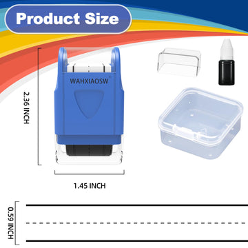 Handwriting Lines Stamp Roller Self-Inking Line Rolling Stamps Handwriting Practice Tool For Teachers Kids Kindergarten (Blue)