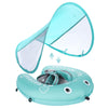 Mambobaby Newest Compressible Folding Baby Self-Inflating Float with Sun Canopy - Green