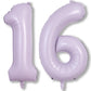 Light Purple 16 Balloon Numbers, 40 Inch Large Pastel Purple Foil Number 1 & 6 Balloons For Women, Lavender Sweet 16Th Birthday