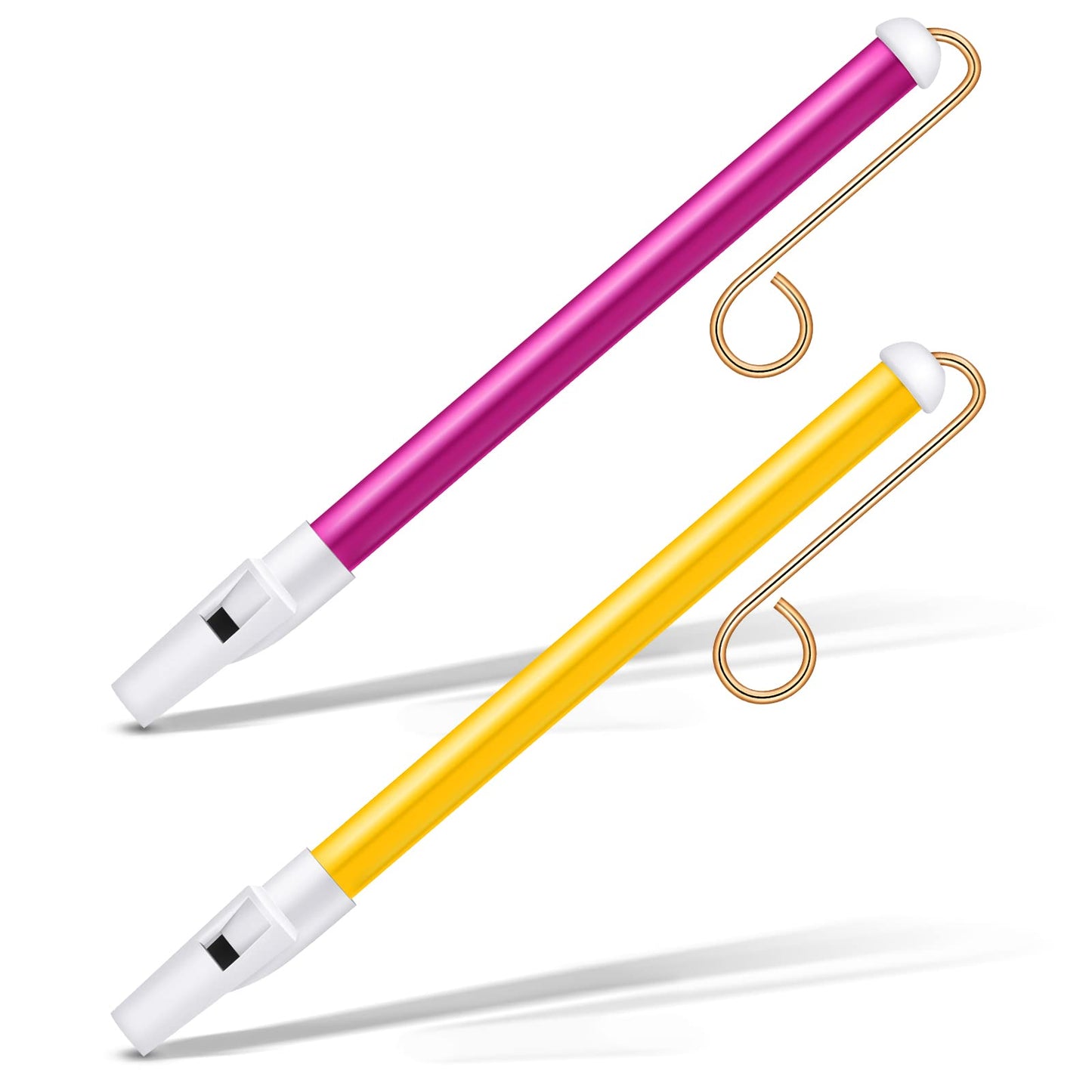 Boao 2 Pcs Slide Whistle Musical Instrument Sliding Whistle Slide For Parent-Games Party Favors, Yellow And Red