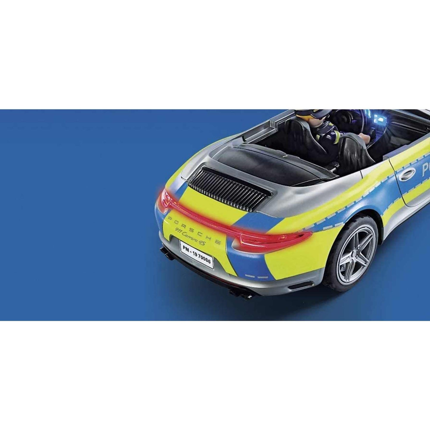 Playmobil Porsche 911 Carrera 4S Police Model 70066 - Multicolor Plastic Piccolo Size